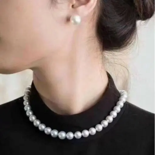 Vòng cổ đính hạt ngọc trai ngắn