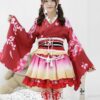 Kimono Yukata Đỏ ngắn cosplay lolita 