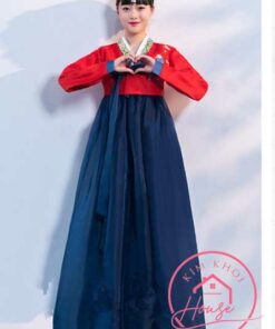 Áo Hanbok Hàn Quốc Nữ Đỏ Váy Xanh Đen