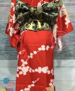 Kimono Yukata Đỏ Nhật Bản 3
