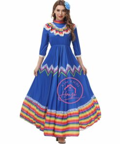 Trang phục Mexico Nữ Xanh