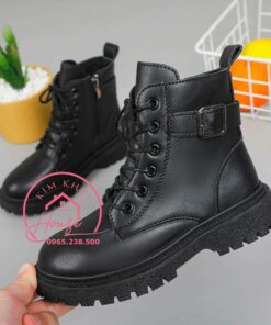 GIÀY BOOT NỮ CỔ NGẮN MÀU ĐEN