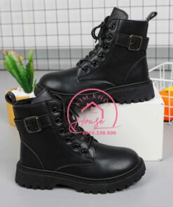 GIÀY BOOT NỮ CỔ NGẮN MÀU ĐEN