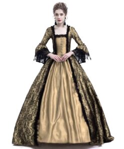 Trang Phục Quý Bà Nước Pháp Màu Vàng