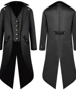 Vest Đuôi Tôm Gothic Đen