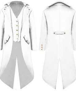 Vest Đuôi Tôm Gothic Trắng