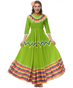 Trang phục Mexico Nữ Màu Xanh Lá