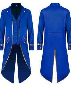 Vest Đuôi Tôm Nam Quý Tộc Xanh Viền Vàng