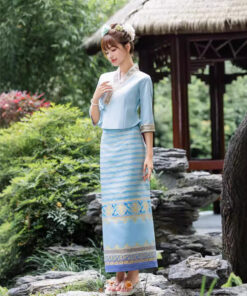 Trang Phục Thái Khmer Nữ Xanh