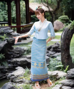 Trang Phục Thái Khmer Nữ Xanh